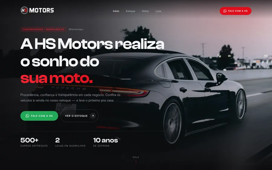 Site da HS Motors